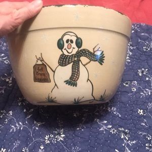 Snowman Marshall Pottery Bowl